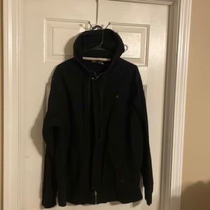 Long sleeve black hooded jacket